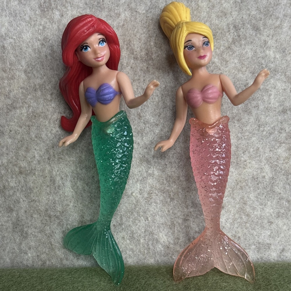 Mattel Disney The Little Mermaid Ariel Arista Polly Pocket Figure Lot 4in 2010